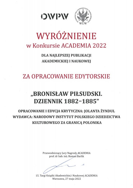 Publikacje nagroda Academia |