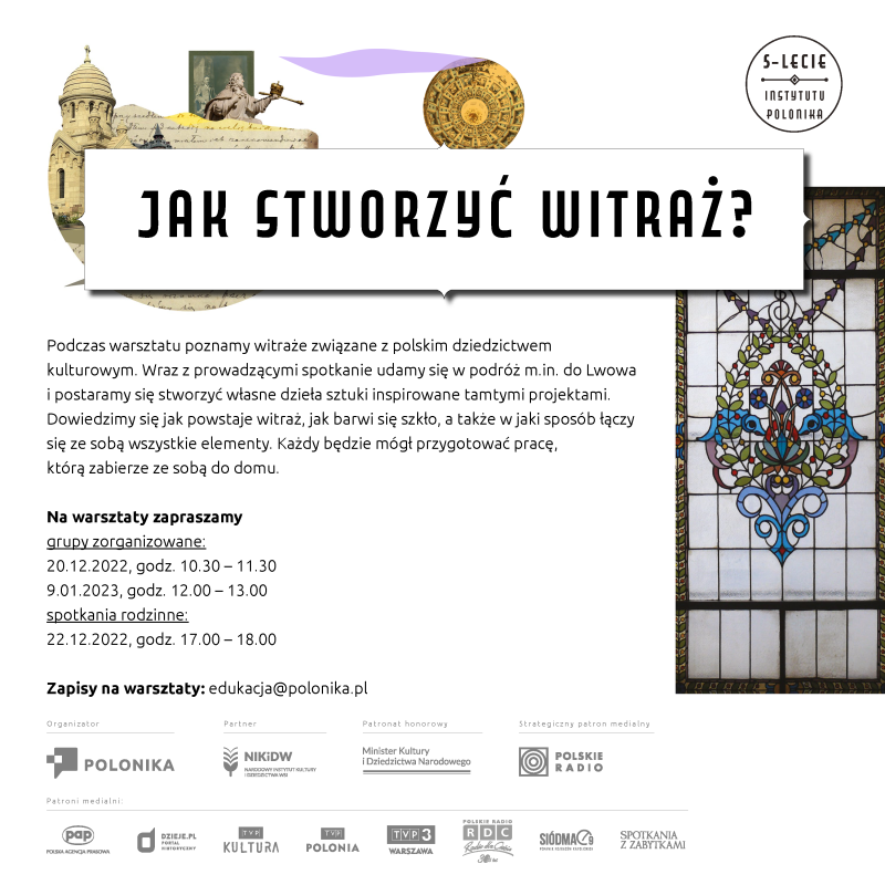 Zaproszenie na warsztaty: Jak stworzyć witraż?